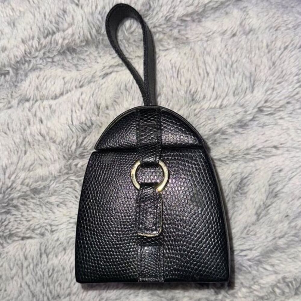 Black Pebbled Leather Travel Jewelry Box